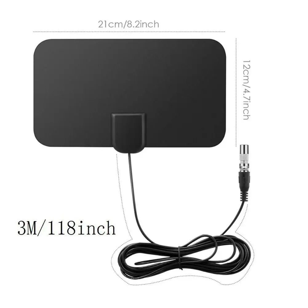 

4K 25DB High Gain HD TV DTV Box Digital TV Antenna EU Plug 50 Miles Booster HD Indoor Aerial HD Flat Design TV Antenna