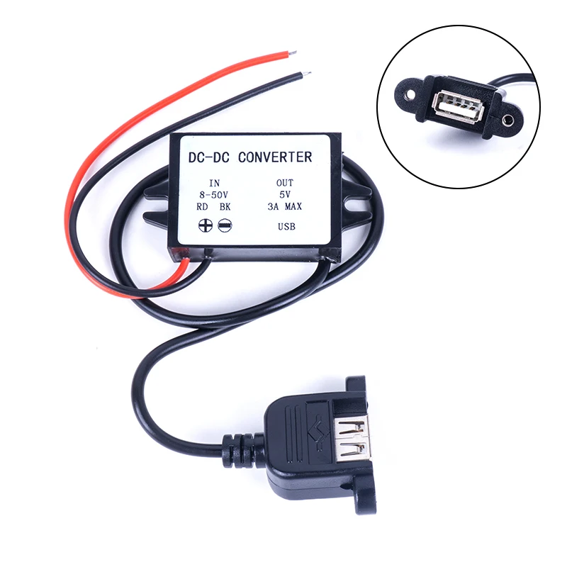 DC преобразователи 12V 24V 36V 48V (8V 50V) к 5V 3A USB Micro Mini Понижающие напряжения питания