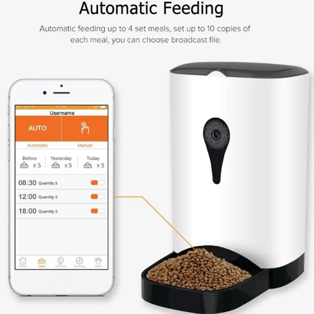 Wifi Пульт дистанционного управления модный умный автоматический питатель для