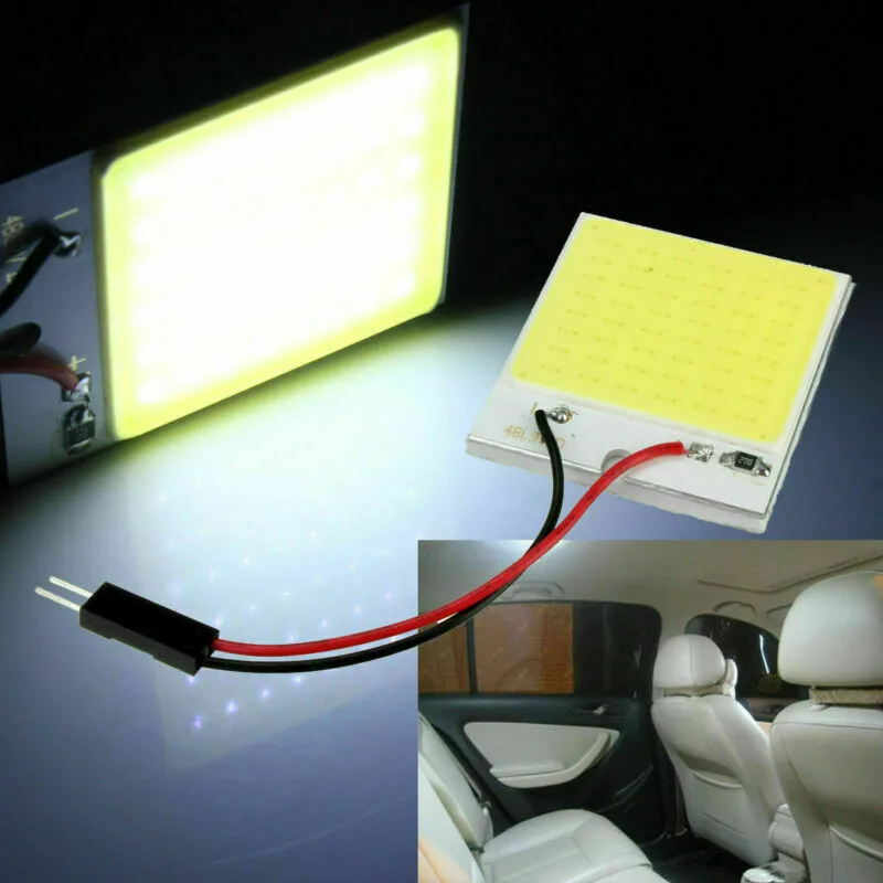 

Bulbs LED Panel Lights Car DC 12V Replacement Universal White Panel 48SMD 4W