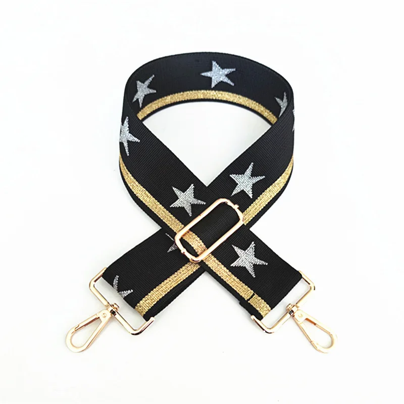 

Fashion Stripe Star Widen Bag Replacement Shoulder Strap Women Bag Accessories Adjustable Single Shoulder Diagonal Long Belt
