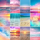 Алмазная живопись 5D сделай сам, Пляжная любовь, морской Набор для вышивки крестиком, алмазная вышивка, мозаика, искусство, картина и стразы, украшение