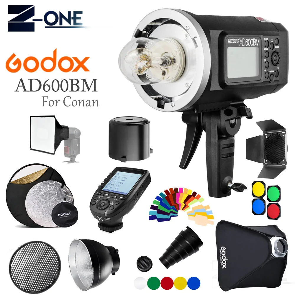 

Godox AD600BM Outdoor Flash 600Ws GN87 1/8000 HSS Bowens Mount W/ XPRO-C Wireless Trigger 60*60CM Softbox For Canon Cameras