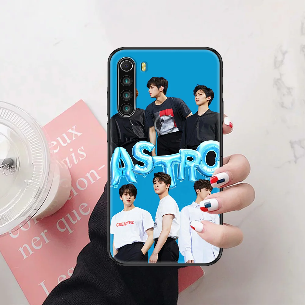 

Astro Kpop Cha EunWoo Phone case For Xiaomi Redmi Note 7 7A 8 8T 9 9A 9S 10 K30 Pro Ultra black 3D prime tpu cell cover silicone