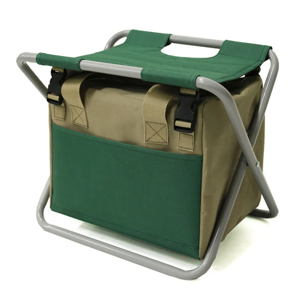 

Multifunctional Detachable Garden Folding Stool With 1 Large Capacity Tote Bag Garden Tool Organizer Seat