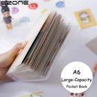 EZONE A6 40 листы карточки карманная книга для хранения большой емкости органайзер для купюр наклейка для счета держатель альбома канцелярские принадлежности