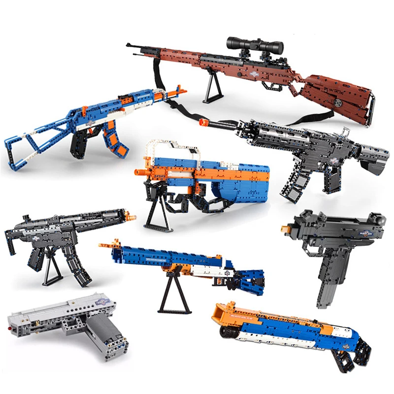 Пистолет Cada Desert Eagle MK23 пистолет Uzi Submachine Gun военный строительный блок Ww2