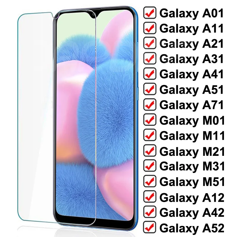 

9D Protective Glass For Samsung Galaxy A01 A11 A21 A31 A41 A51 A71 Screen Protector M11 M21 M31 M51 A42 A52 A72 F41 Safety Glass
