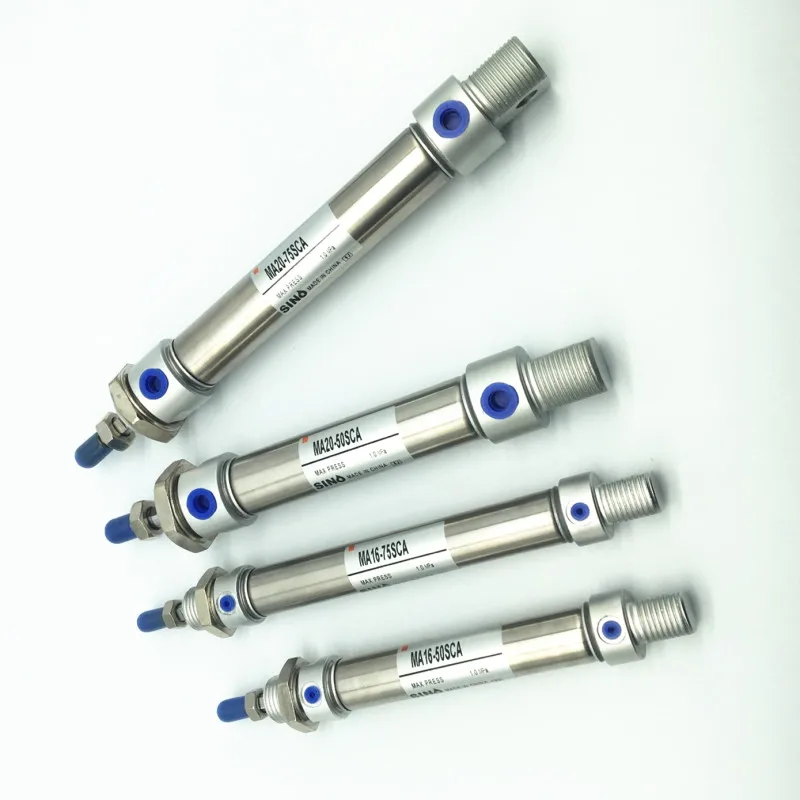 Мини-цилиндровый пневматический цилиндр MA16-25 MA16-50 MA16-75 MA20-50SCM MA20-150CA MA20-50U нестандартные путешествия могут быть выполнены по индивидуальному заказу