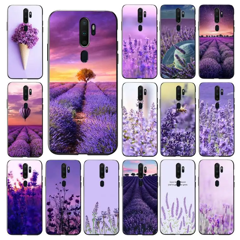 

MaiYaCa Simple lavender Purple flowers Phone Case for Vivo Y91C Y11 17 19 17 67 81 Oppo A9 2020 Realme c3