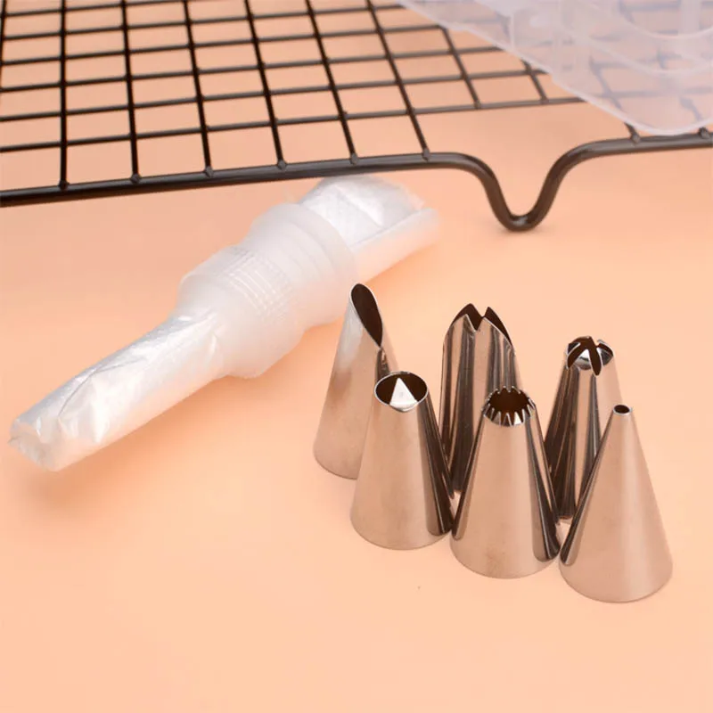 6 шт. Набор насадок для кондитерского мешка инструмент украшения торта