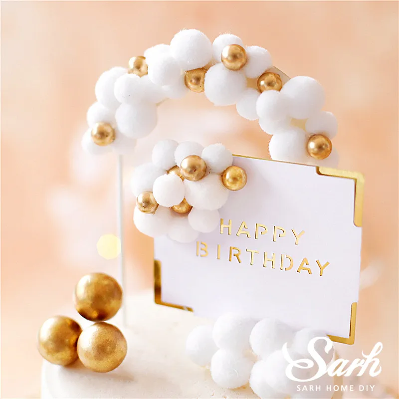 Благородные балетные украшения для девочек торта на день рождения золотые волос