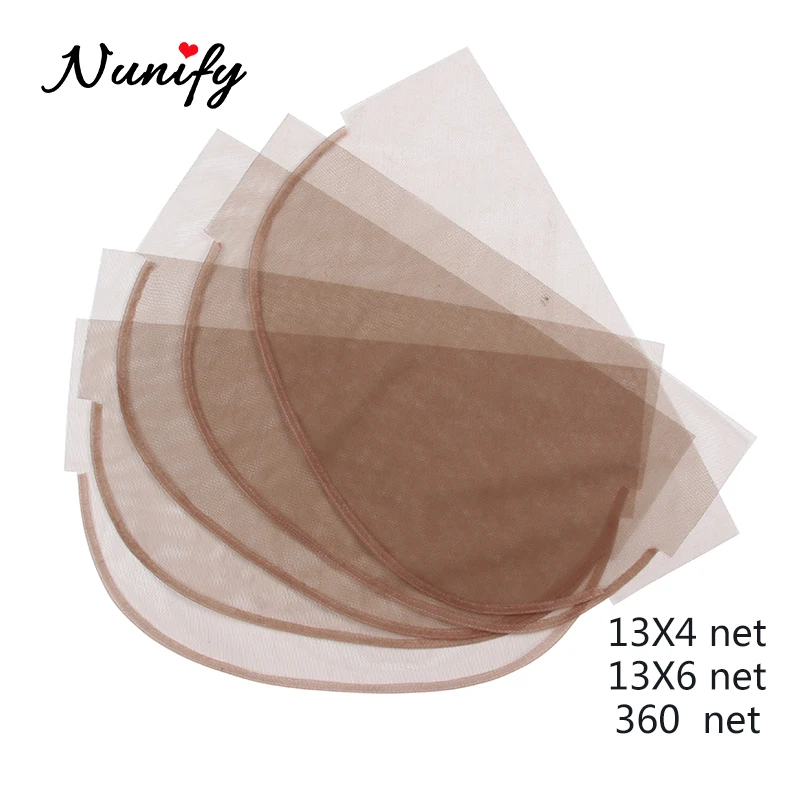 Nunify 13*4 13*6 360 Diy парик фронтальная основа коричневый цвет Швейцарский Кружевной