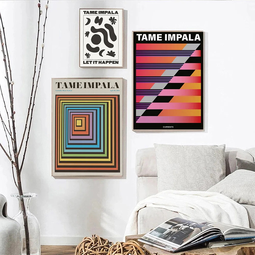 

Tame Impala Abstract Color Print Quote Canvas Painting Music Song Lyric Poster Retro Wall Art Picture For Living Room Home Decor