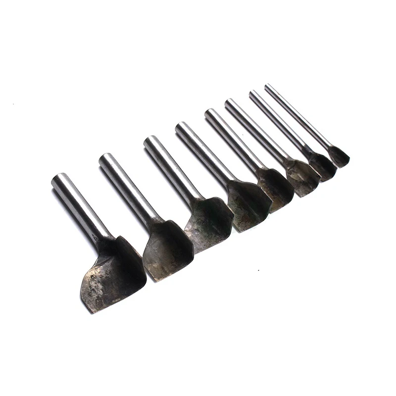 

V-Shape Leather DIY Punching Handwork Tool Belt Round Fillet Shaped Punch with Tail Cut Steel Leather DIY Cutting 10-45mm