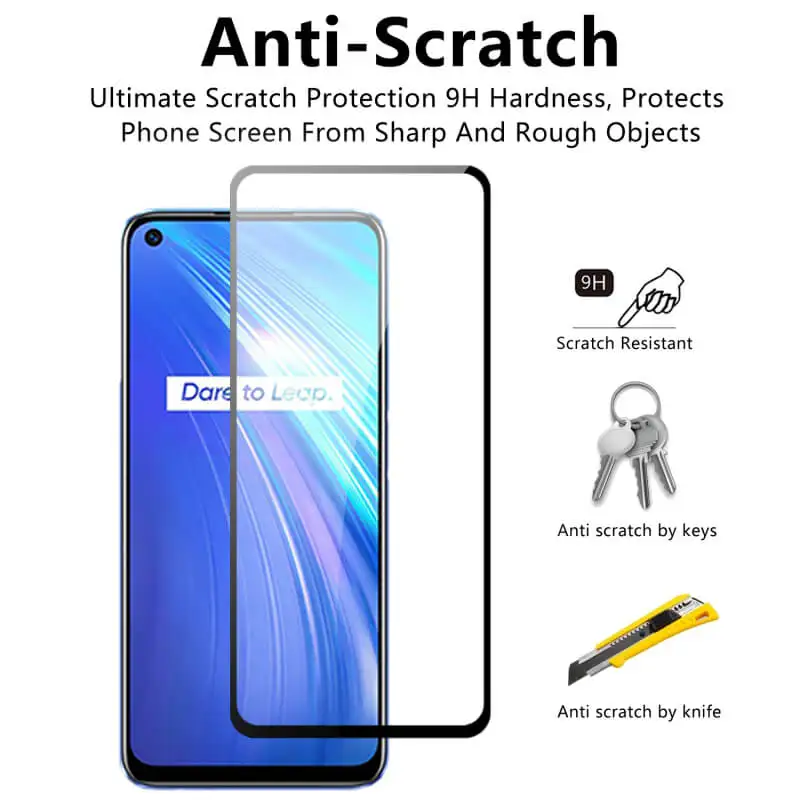Полное покрытие для oppo realme 6 Pro 6i 5 5i X50 7 чехол Защитное стекло 3D Opp Realmi C3 6Pro i6 i5