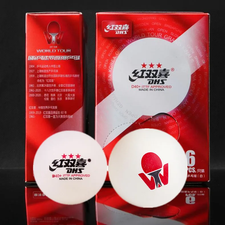 DHS последние ITTF WORLD TOUR 3-звездочные мячи для настольного тенниса D40+ специальная версия 3 звезды Прошитые ABS Пластиковые Мячи для пинг-понга