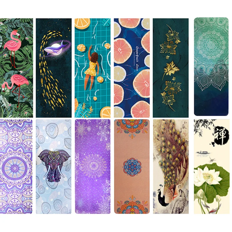 Экологичный нескользящий Расширенный складной коврик для йоги из натуральной