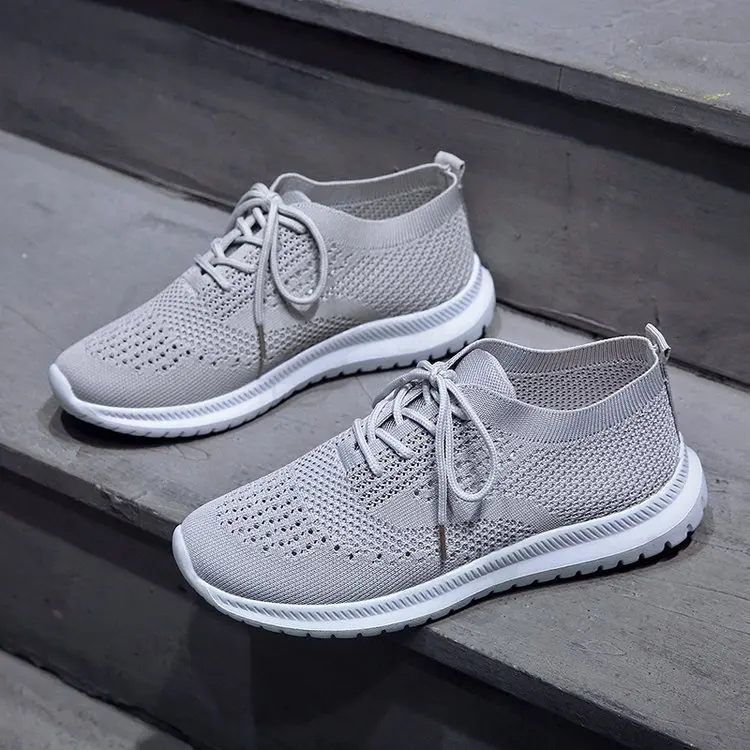 

New breathable casual sports lady's net shoes soft sole light running shoes big size women's shoes