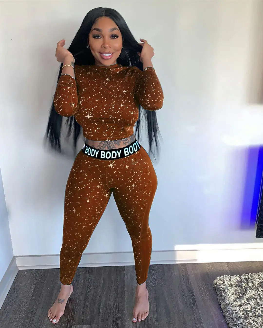 Осенний комплект из 2 двух предметов для женщин Одежда спортивного зала Фитнес