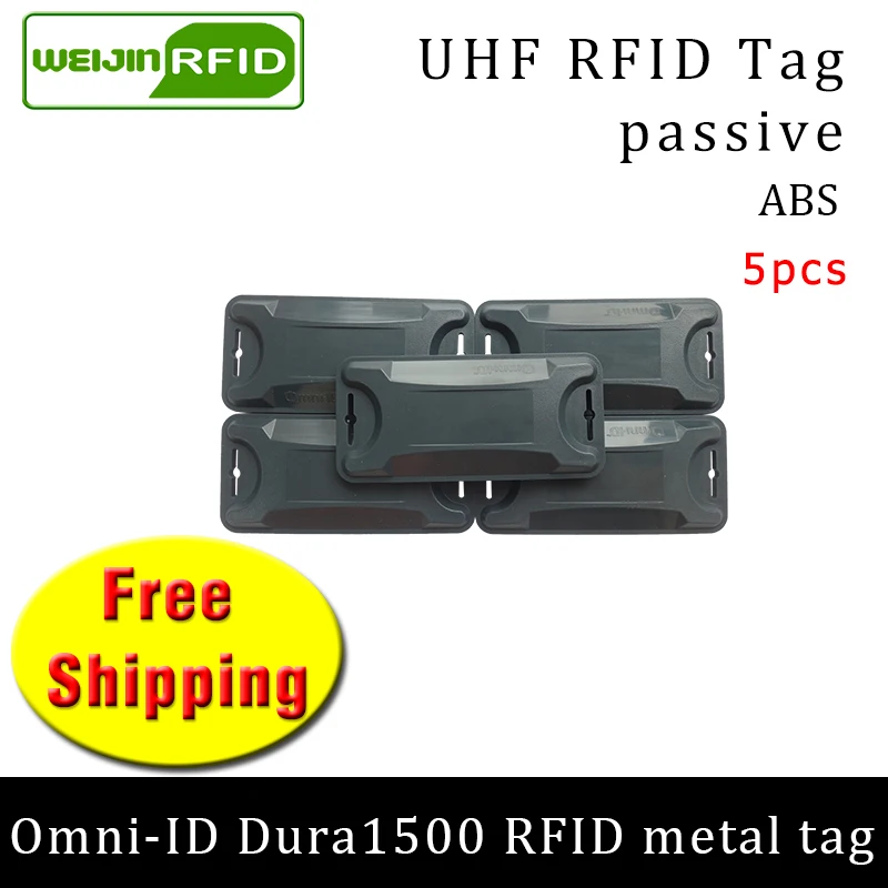 UHF RFID metal tag omni-ID Dura1500 915mhz 868mhz Alien Higgs3 EPC 5pcs free shipping durable ABS smart card passive RFID tags