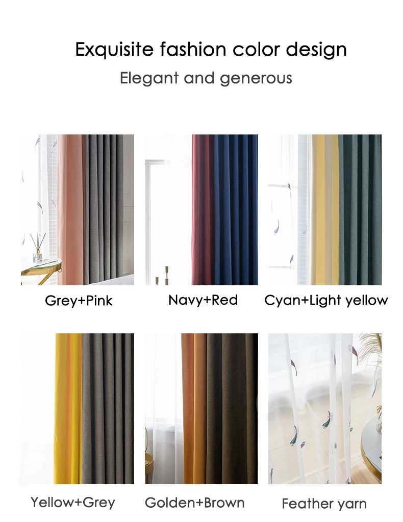 Занавески из хлопка и льна в европейском стиле затемняющие занавески для