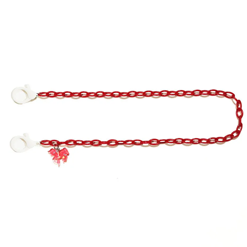 

58cm Cartoon Unicorn Acrylic Adjustable Length Mask Neck Chain Accessories Necklace Strap Holder Jewelry Anti-lost Chain Lanyard