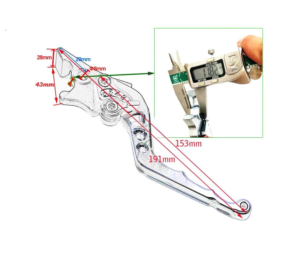 silver chrome cnc aluminum alloy motorcycle double disc brake lever scooter bike modification lever for yamaha honda universal free global shipping