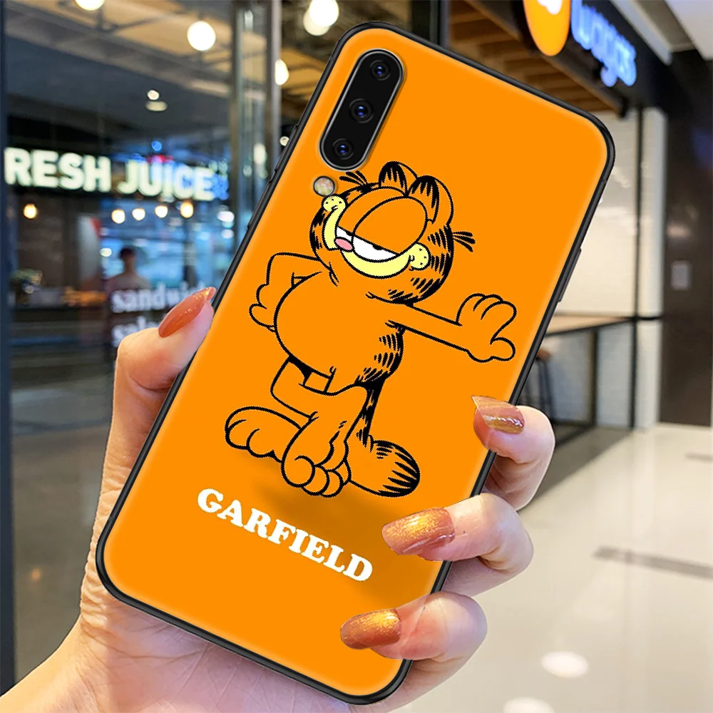 

cute cartoon garfields Phone case For Samsung Galaxy A 3 5 7 8 10 20 21 30 40 50 51 70 71 E S 2016 2018 4G black silicone