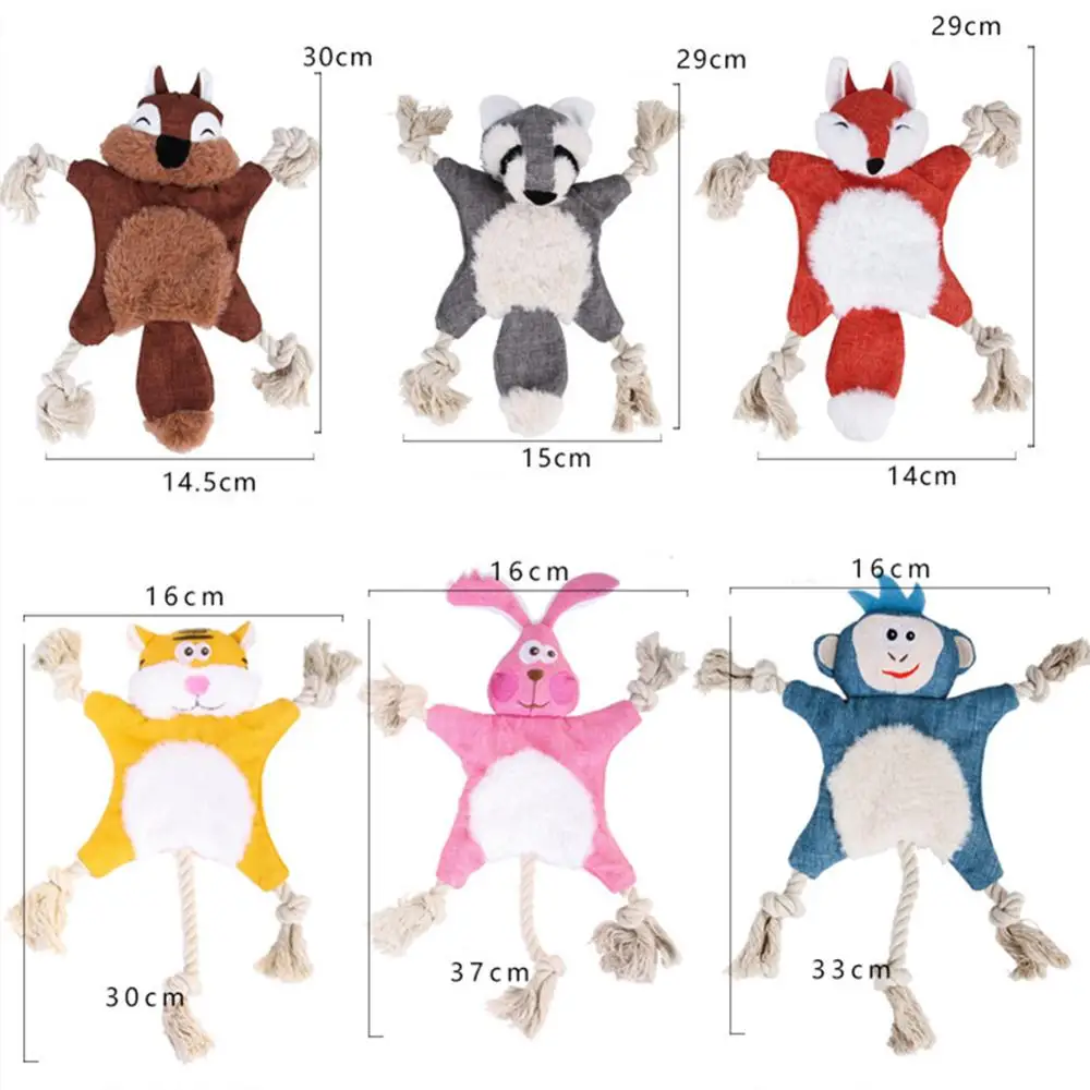 1Pc Pet Dog Toys Stuffed Chew Plush Squeaker Animals Puppy Fox Squirrel For Dogs Cat Squeak Toy Supplies | Дом и сад