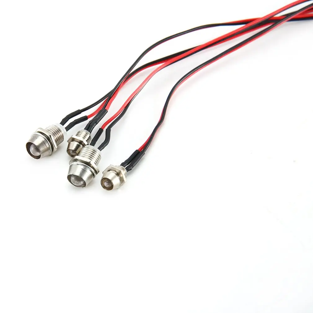 4 фары 70 см длина RC Светодиодные ночные 3/5 мм светодиодные для модели дрейфа
