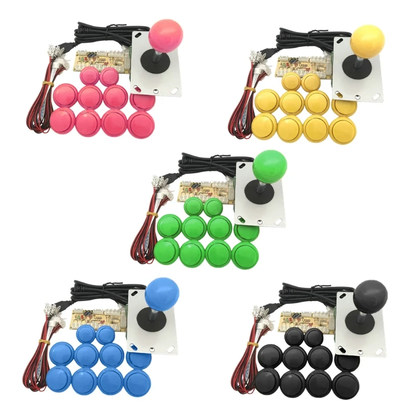 

Arcade Joystick DIY Kit Zero Delay USB Encoder to PC PS3 Sanwa Joystick and Push Buttons for Arcade Mame