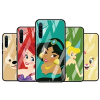 disney cute cartoon animals for xiaomi redmi k40 k30 k20 pro plus 9c 9a 9 8a 7 luxury shell tempered glass phone case cover