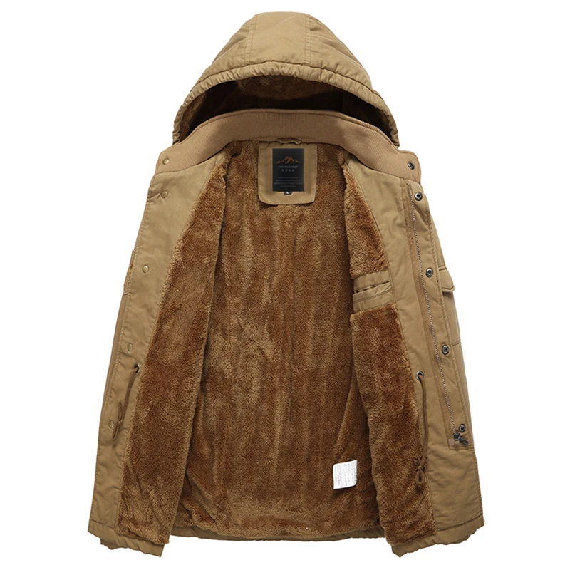 UAICESTAR Winter Jacket Men Washed Cotton Motorcycle Jacket Brand Casual Fashion Thicken Warm Slim Men L-5XL Large Size Clothing