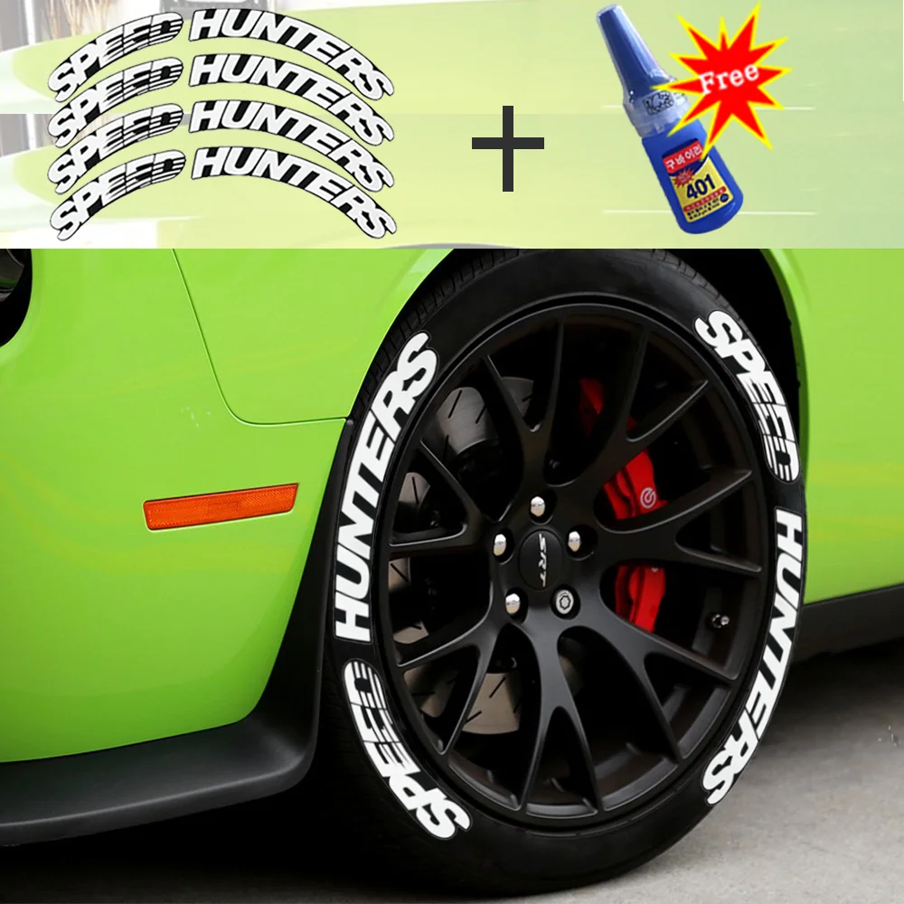 Водонепроницаемые 3D наклейки в виде гоночных шин с буквами резиновые брендовые