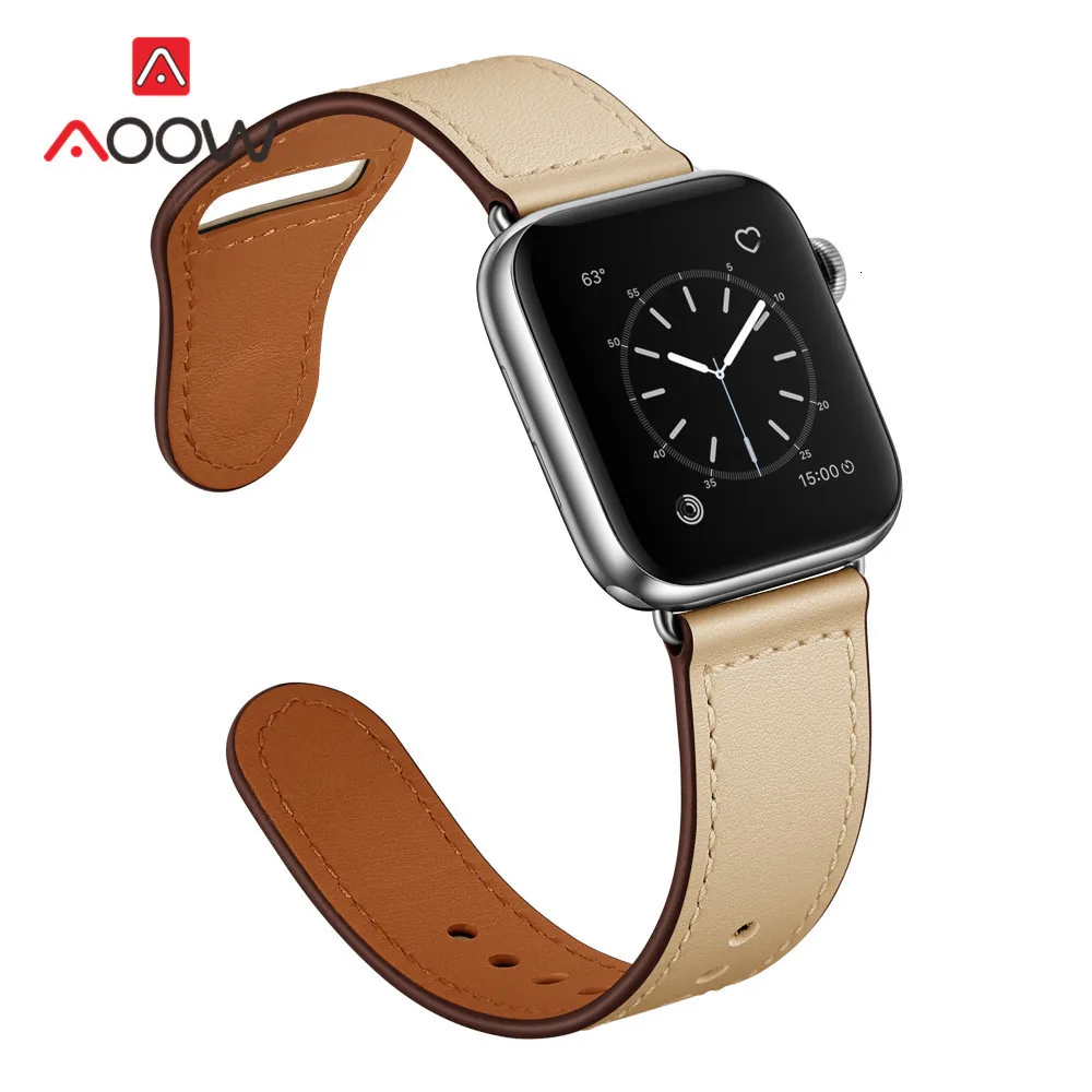 Ремешок из натуральной кожи для Apple Watch 4, 40 мм, 44 мм, 38 мм, 42 мм, высокое качество, для мужчин и женщин, ремешок для часов, браслет для iWatch 1, 2, 3