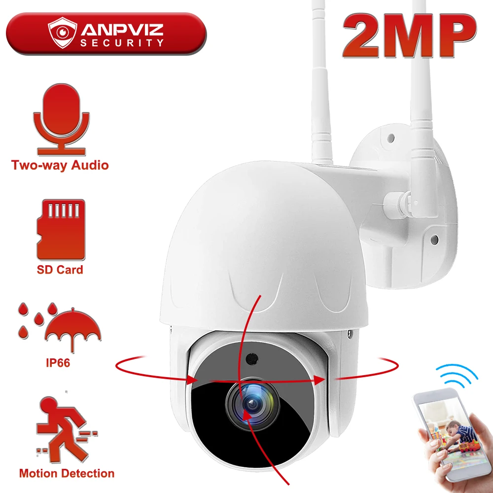 Беспроводная камера видеонаблюдения Anpviz 2 МП Wi Fi PT функция