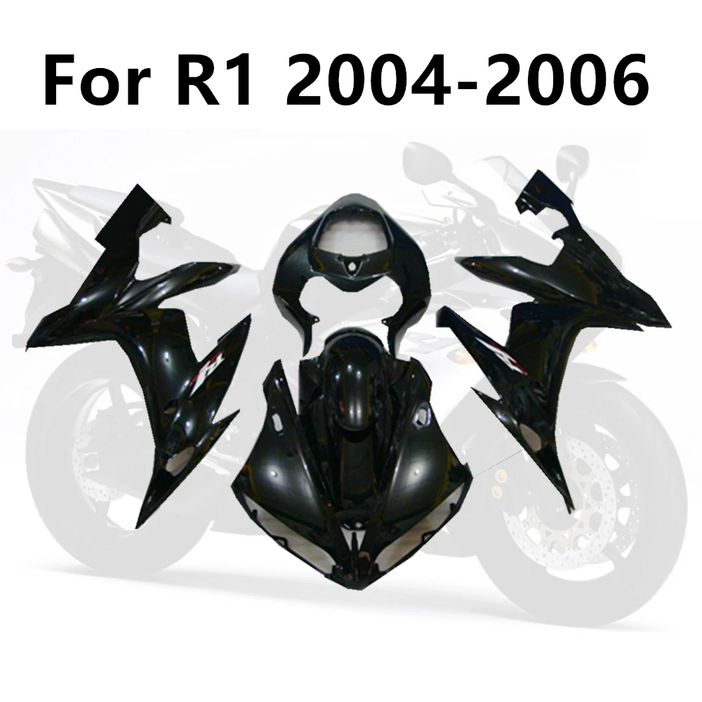 

Motorcycle for Yamaha YZF1000 R1 04 05 06 Racing Glossy black Full Fairing Kits 2004 2005 2006 Cowling