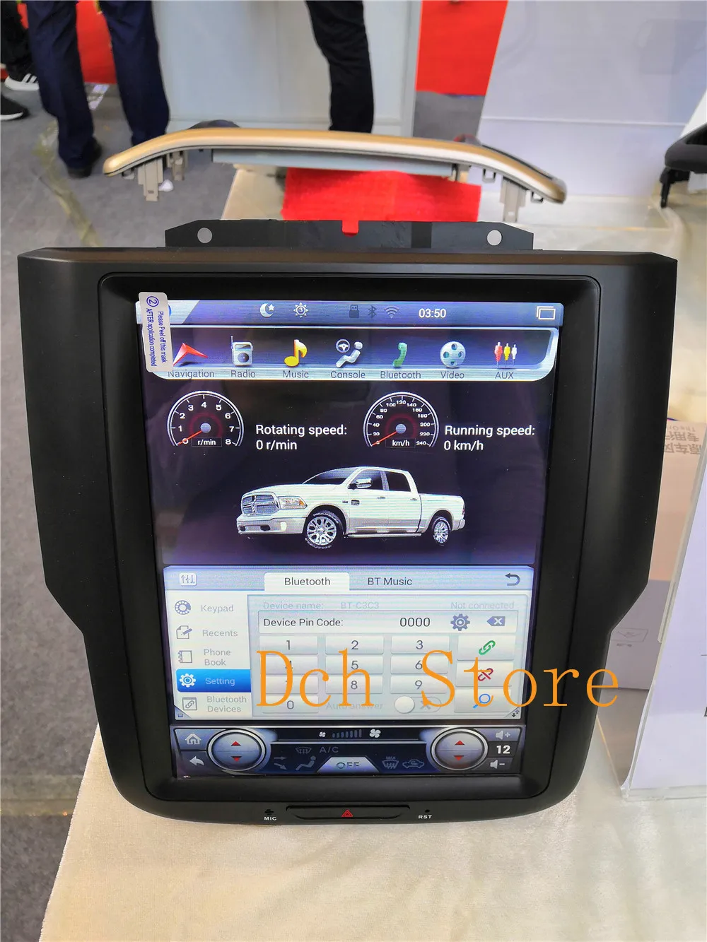 10 4 ''вертикальный экран Tesla Style Android 9 0 автомобильный DVD плеер GPS для Dodge Ram 1500 2014