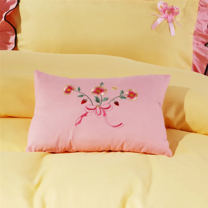 Classic Bedding Set Luxury Lotus Leaf Bed Sheet Quilt Cover Pillowcase Family Comfortable Breathable Comforter | Дом и сад