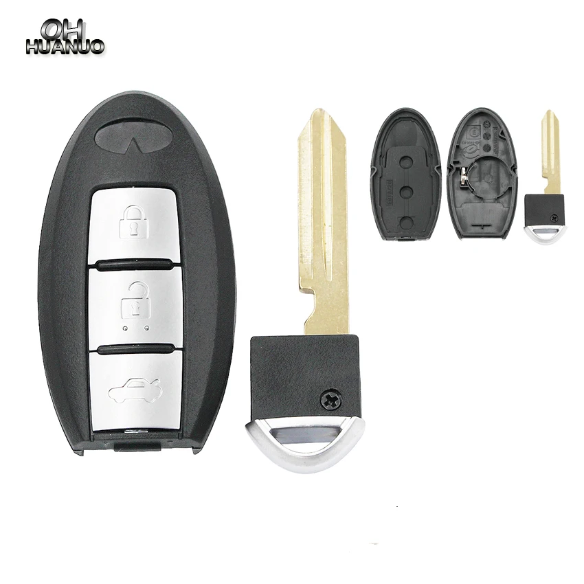 3 кнопки ключа автомобиля Пустой Брелок чехол для дистанционного Крышка INFINITI с