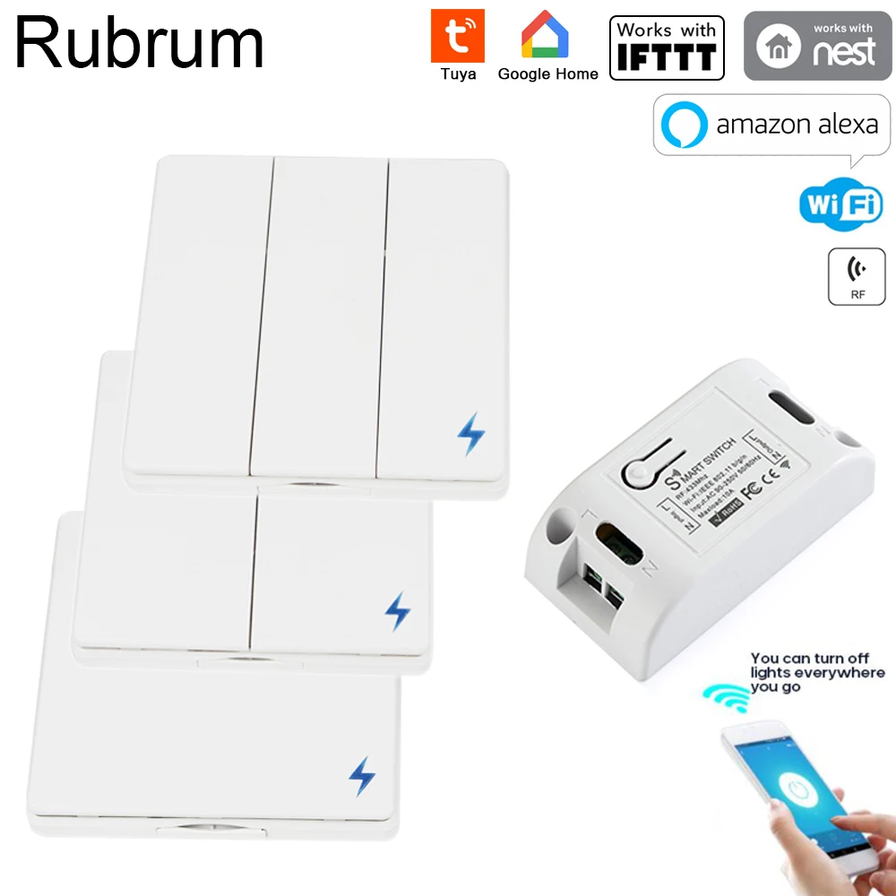 Беспроводной переключатель Rubrum Tuya с поддержкой Wi Fi 220 В|Выключатели| |