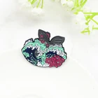 Креативная брошь в форме яблока, эмалированная брошь в форме морской волны, спрея, Кита, рыбьего хвоста, цветка, булавка для лацкана, рюкзака, куртки, модный значок