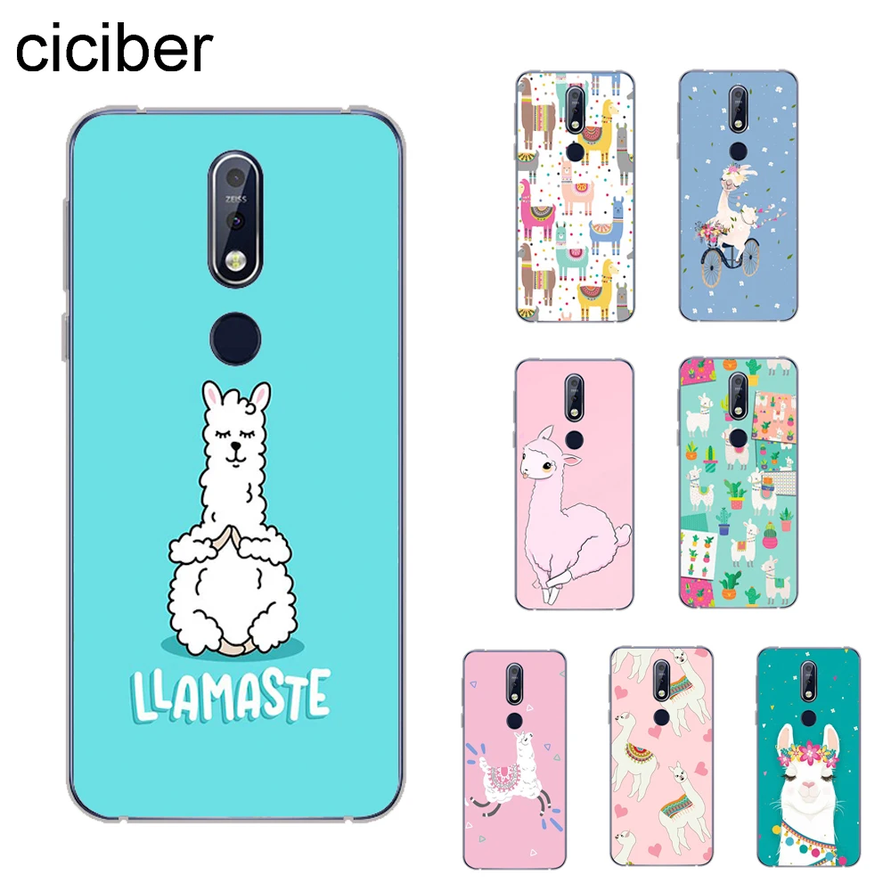Ciciber лама Альпака чехол для Nokia 8 1 7 6 5 3 2 Plus 9 PureView чехлы телефонов X7 X6 X5 X3 TPU|Бамперы| |