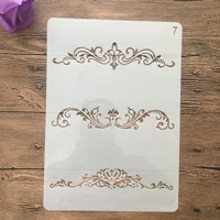 a4 29 21cm crown flower wall layered stencil painting scrapbook stamp album decoration embossed paper card template decoration