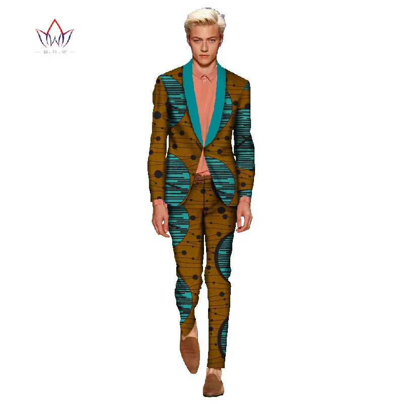 Костюм мужской из блейзера и брюк африканская одежда для мужчин льняной костюм