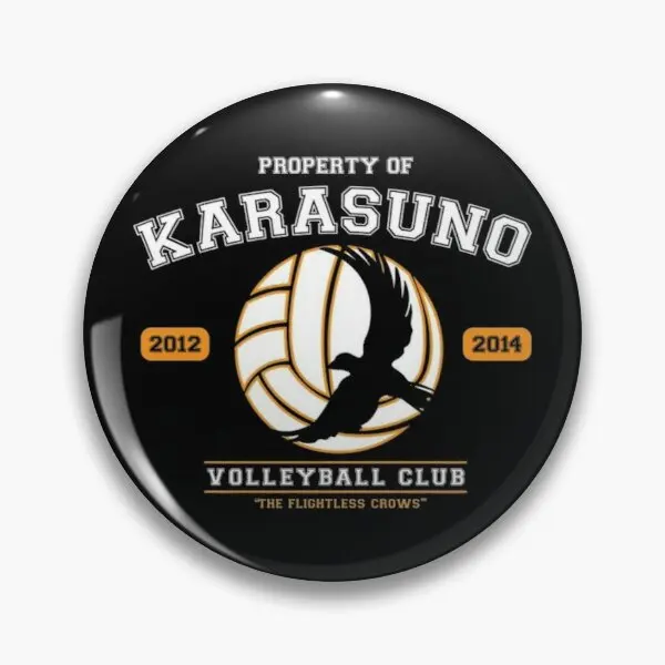 

Team Karasuno, настраиваемая мягкая булавка для пуговиц, креативная Милая женская мультяшная модель, металлический смешной декоративный воротни...