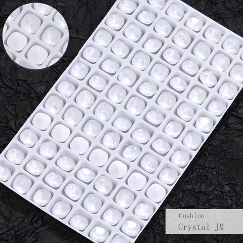 Стеклянные кристаллы YICHUAN 8 мм квадратные, цвет мокко