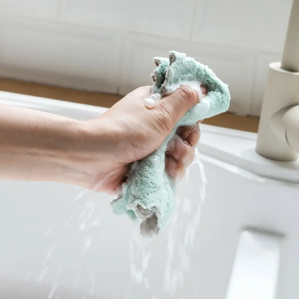 1 шт. двусторонняя Абсорбирующая мягкая салфетка для мытья посуды | Дом и сад