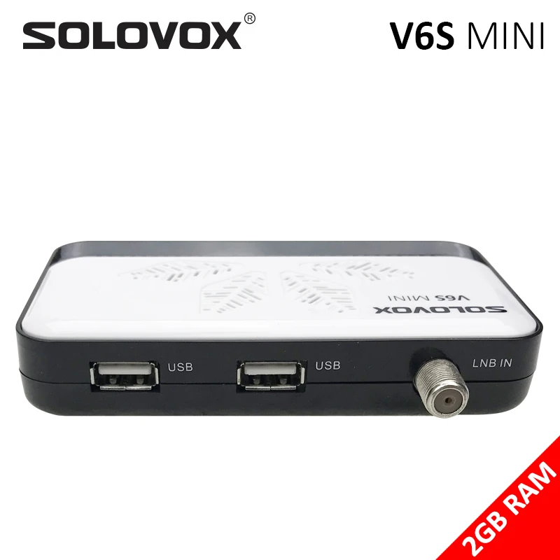 Спутниковый ТВ ресивер SOLOVOX V6S Mini HD DVB S2 Поддержка 2P декодер M3U Xtream Stalkmac RJ45 USB WiFi PowerVU